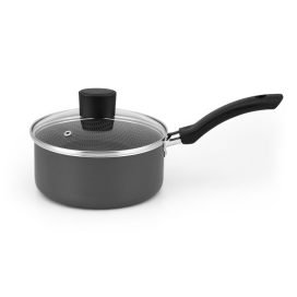 Panela enjoy c/ tp vidro anti aderente cinza n16