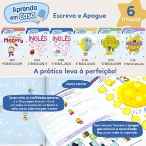 APRENDA EM CASA ESCREVA E APAGUE: COORDENACAO MOTORA - Imagem 7