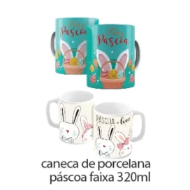 CANECA PORCELANA PASCOA 300ML (1 unindade)