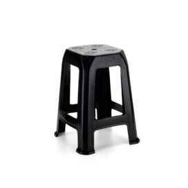 Banqueta Plastica Baixa Preta