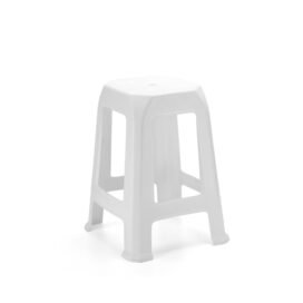 Banqueta Plastica Baixa Branca