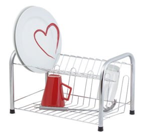 Escorredor Duplo 12 pratos c/ 5 p. Copos crom.