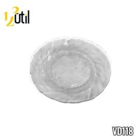Prato Fundo De Vidro Transparente Videira 9" 22cm