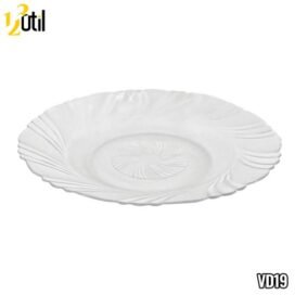 Prato Fundo De Vidro Transparente Onda Ii 9"