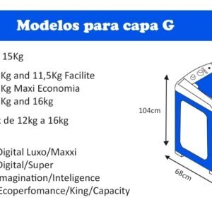 CAPA MAQUINA DE LAVAR TAMANHO (G) - Imagem 4