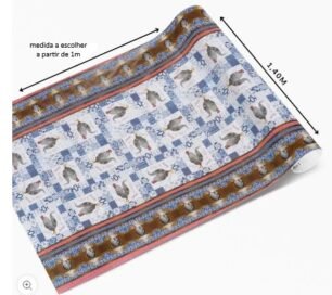 Toalha De Mesa Termica Galo Frances PT (valor por metro)