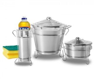 Kit Pia aluminio polido