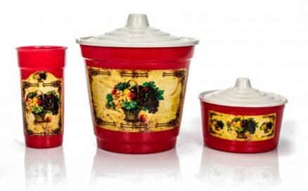 Kit pia Plástico com 3 peças (sortidos)