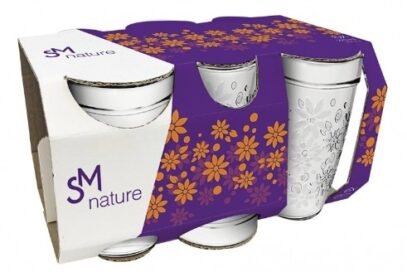 Jogo de Copos de Vidro Nature 270 ml com 6 unidades da Nadir