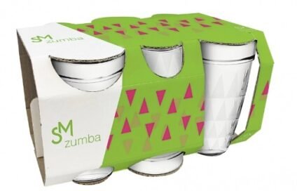 Jogo de Copos de Vidro Zumba 270 ml com 6 unidades da Nadir
