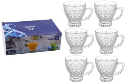 Xicara Vidro Transparente C06 195ml Escama