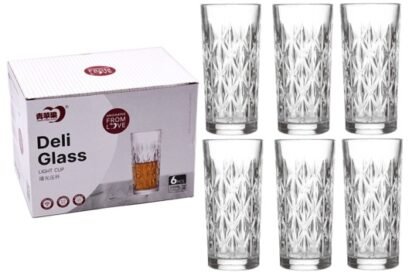 COPO VIDRO TRANSPARENTE C06 330ML BALAOZINHO