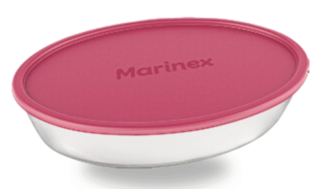 Assadeira marinex oval individual com tampa (vermelha) GD16343251