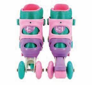 PATINS INLINE KIT ROSA CLARO TAM 30-33