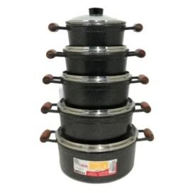 Jogo de  Caçarolas Aluminio Grosso com 5 peças