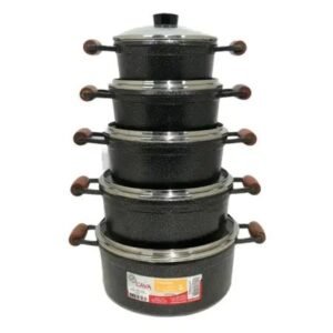 Jogo de Caçarolas Aluminio Grosso com 5 peças