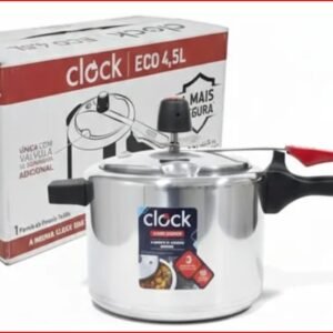 Panela de Pressão Clock Original Polida com Fechamento Interno e 4,5L de capacidade