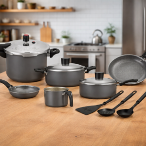 Jogo panelas enjoy com 10 peças com panela pressão