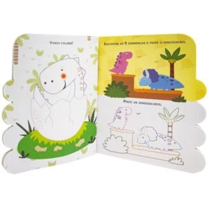 Dinossauro ? Livro de Colorir e Atividades com Adesivos - Imagem 4