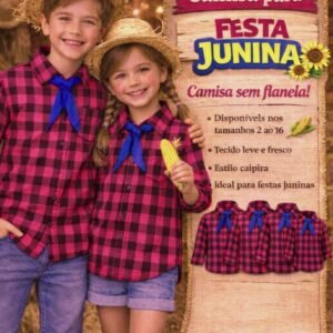 Camisa Popeline Infantil Sem Flanela Cor: Sortidas