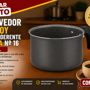 Fervedor Enjoy  Antiaderente Cinza Nº 16