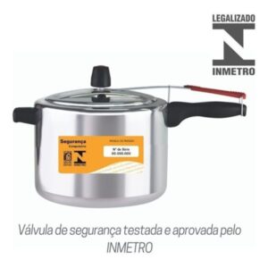 Panela Pressao Aluminio Fechamento Interno 4,5l