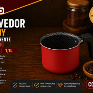 Fervedor Enjoy Antiaderente Vermelho  Nº 12 1,1l