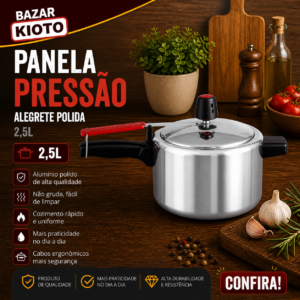 Panela pressão fechamento interno alegrete 2,5l polido