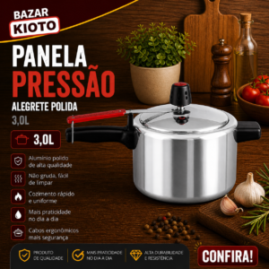 Panela pressao alumine 3,0l polida