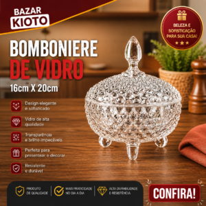 Bomboniere De Vidro 16cm X 20cm