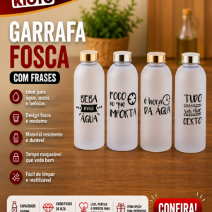 Garrafa Emborrachada Plastico 1L 8cm X 8cm X 23,5cm (unidade)