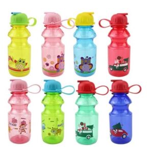 Garrafa 300ml Infantil Plastico 6,2cm X 6,2cm X 18cm (unidade)