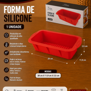 Forma silicone 28 cm x 11,9 cm x 2,5 cm