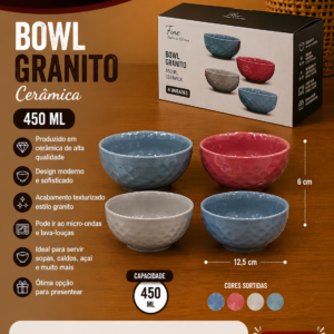 Bowl granito 450 ml ceramica (unidade)