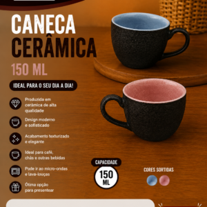 Caneca ceramica 150 ml (unidade)