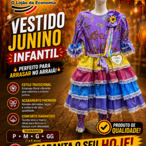 Vestido Infantil Colors Caipira