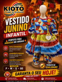 Vestido Juvenil Colors Caipira Tamanho 12