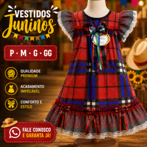 Vestido Juvenil Festa Junina