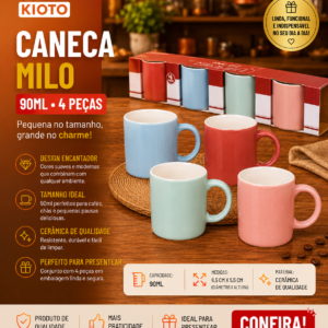 CANECA MILO 90ML 4 PC