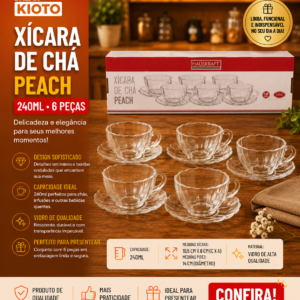 XICARA CHA PEACH TR 240ML 6PC