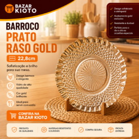 Barroco  prato raso gold  22,8cm