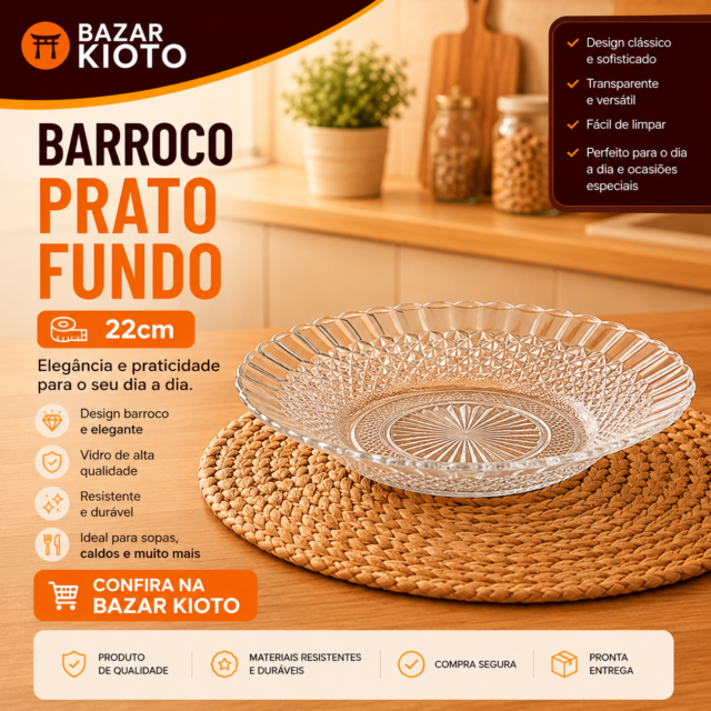 Barroco  prato fundo 22 cm
