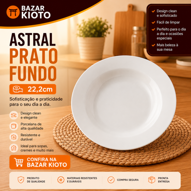 Astral   prato fundo 22,2 cm