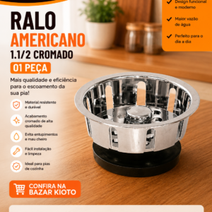 RALO AMERICANO 1.1/2 CROMADO (01 PECA)