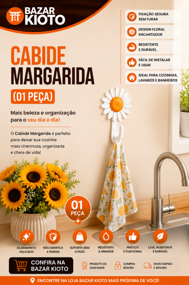 Cabide margarida (01 peca)
