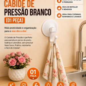 CABIDE DE PRESSAO BRANCO (01 PECA)